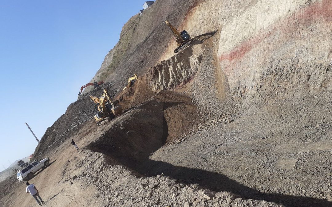 Megech Dam Construction Project, Excavation and Clay Fill Production.